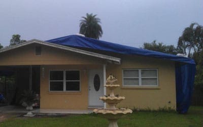 Tarp On Roof