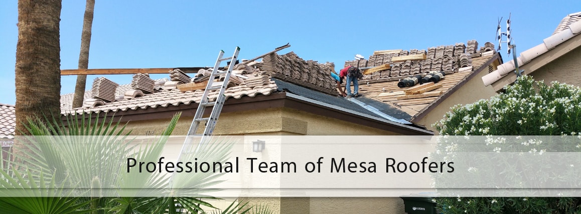 Our Professional Team of Roofers Installing A Mesa Roof