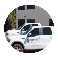 Picture of our Queen Creek commercial roofing trucks