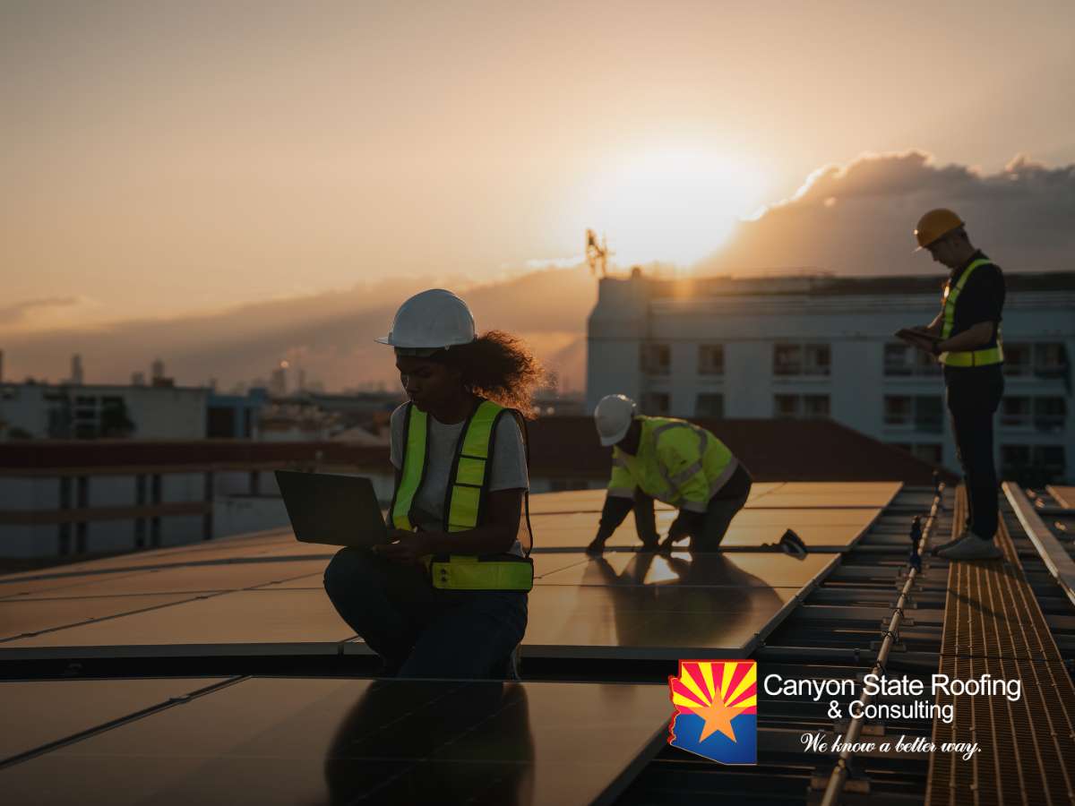 Roof maintenance in progress in Arizona