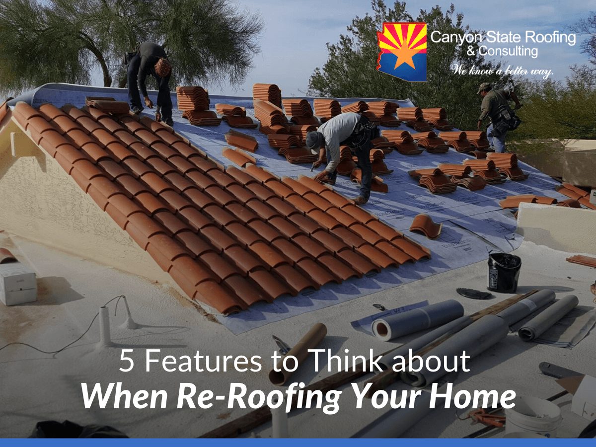 5 Features to Think about When Re-Roofing Your Home